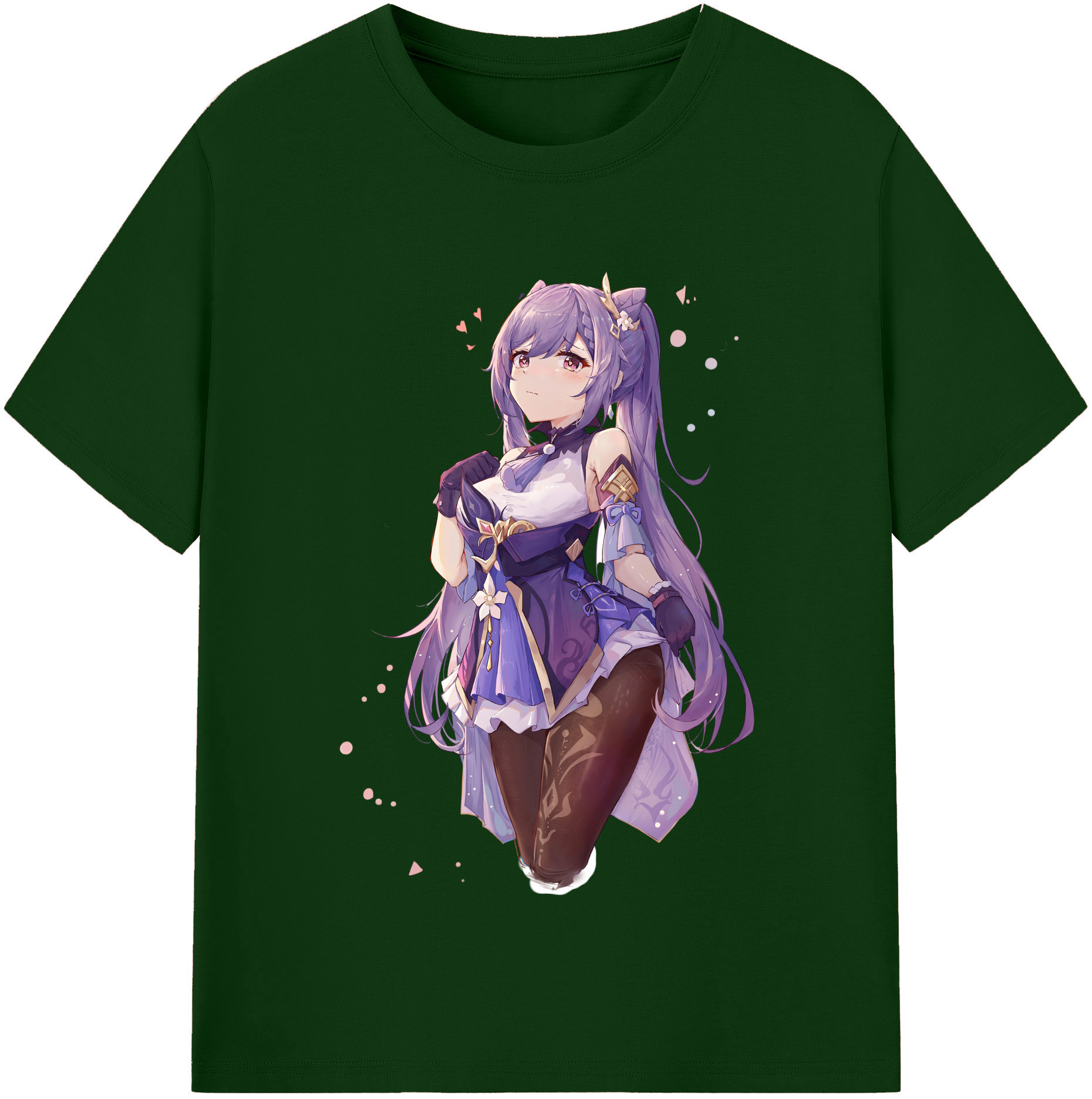 げんし神 刻晴 こくせい genshin Kokusei 綿100％半袖Tシャツ（フロントプリント）